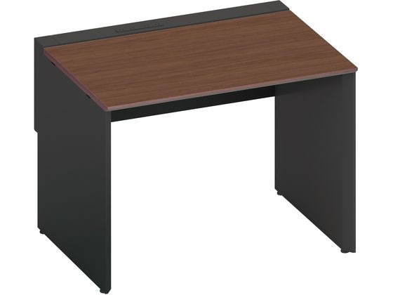 办公桌 - 【マラソン限定★ポイント2倍】【メーカー直送】コクヨ WV+基本 固定式配線片面1000×825 ウォールナット ブラック【代引不可】【組立・設置・送料無料】平机 スチールデスク ワゴン オフィスデスク 事務机 オフィス家具