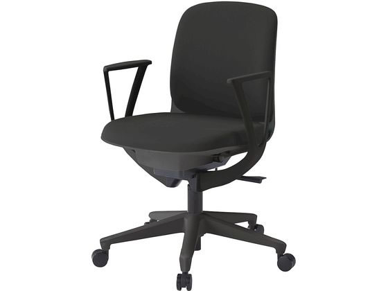 乐天商城 - 【マラソン限定★ポイント2倍】【メーカー直送】イトーキ トルテU ローバック肘付 レザー ウレタン 黒×ブラック【代引不可】肘付き 固定肘タイプ レザーチェア オフィスチェア オフィス家具