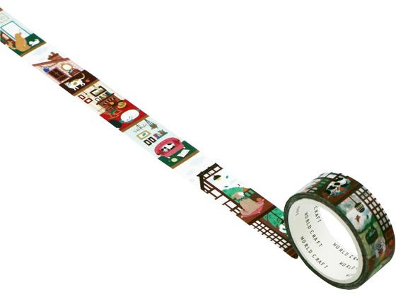 【レビュー投稿で100円OFFクーポン】ワールドクラフト たてマス おるすばん 15mm×7m TMMT15-012 デコレーション用マスキングテープ 15mm...