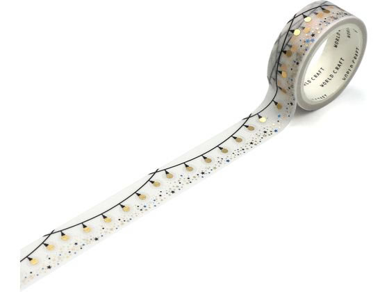 【レビュー投稿で100円OFFクーポン】ワールドクラフト キラキラマスキングテープ String lights 15mm×5m デコレーション用マスキングテープ...