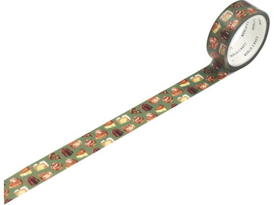 【レビュー投稿で100円OFFクーポン】ワールドクラフト キラキラマスキングテープ Cafe sweets 15mm×5m デコレーション用マスキングテープ 1...