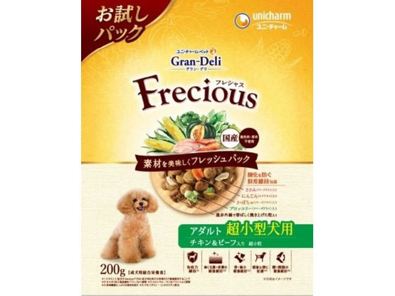 國產 - 【レビュー投稿で100円OFFクーポン】【お取り寄せ】ユニ・チャーム グラン・デリ フレシャス アダルト 超小型 C&B 200g ユニチャームペットケア ドライフード 犬 ペット ドッグフード
