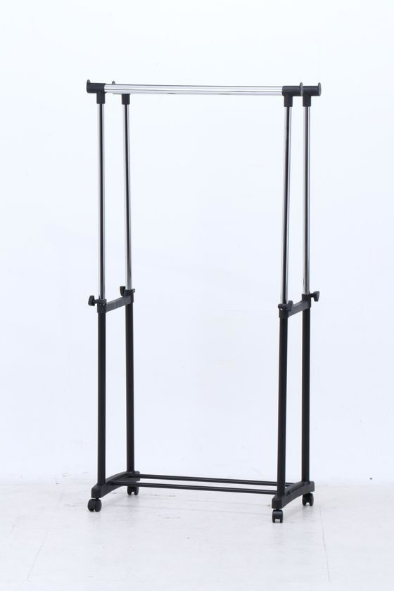 【メーカー直送】不二貿易/パイプダブルハンガー 4644-A0-BK/15540【代引不可】【お客様組立】 [2]