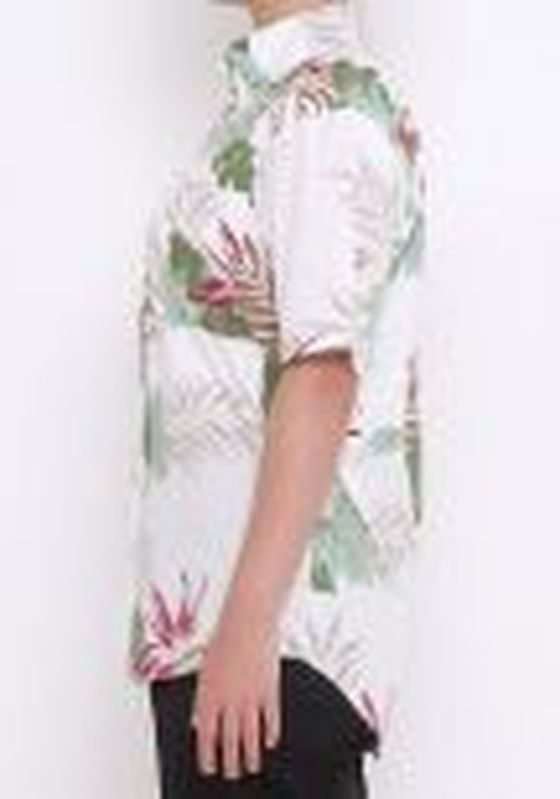 【マラソン限定★ポイント2倍】【お取り寄せ】ボンマックス アロハシャツ(リーフ柄) ホワイト 3L FB4518U-15-3L シャツ 半袖 ポロシャツ Tシャツ トレーナー ユニフォーム