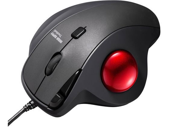 【お取り寄せ】サンワサプライ 有線トラックボール(静音・5ボタン) MA-TB184BK マウス キーボード 入力機器 パソコン 家電