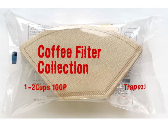 カナエ紙工 無漂白コーヒーフィルター 1~2杯用 100枚入 ペーパーフィルター コーヒー コーヒー器具