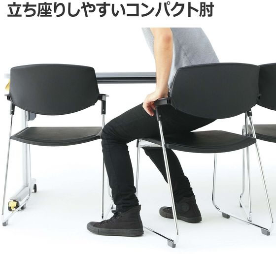 【スーパーSALE限定2,000円クーポン&11日9:59迄ポイント2倍】 【メーカー直送】コクヨ サティオ ブラックシェル 背カバータイプ 布張り ライトオリーブ【代引不可】【組立・設置・送料無料】 ループ脚 スタッキングチェア ミーティングチェア オフィス家具 [3]