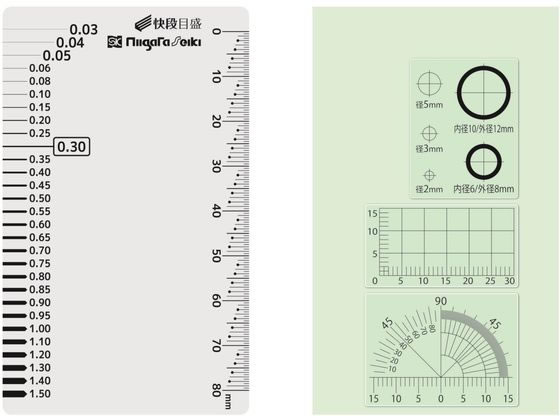 【マラソン限定クーポン★11日9:59迄ポイント2倍】【お取り寄せ】新潟精機 クラックメジャー 快段目盛付 クリア CM-CKD 直尺 曲尺 差し金 測定 作業