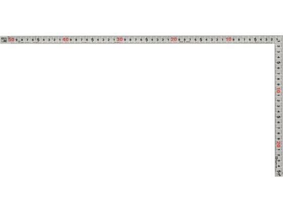 【お取り寄せ】新潟精機 シルバー曲尺 紅龍 50cm 快段目盛 SC-50CKD 直尺 曲尺 角度計 測定 作業