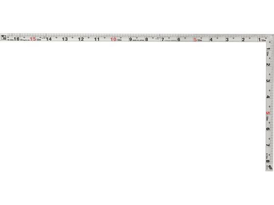 【レビュー投稿で100円OFFクーポン】【お取り寄せ】新潟精機 シルバー曲尺 紫龍 1尺6寸 快段目盛 SC-16SKD 直尺 曲尺 差し金 測定 作業