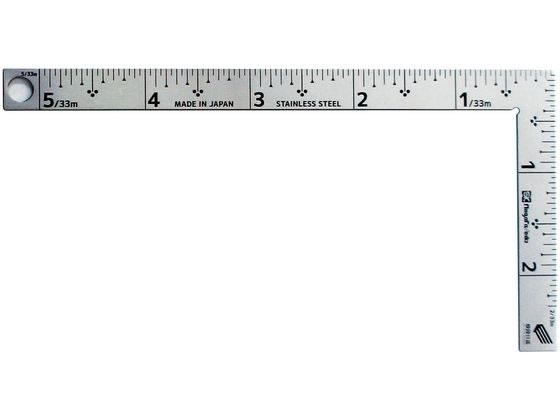 【お取り寄せ】新潟精機 カーペンターミニ 快段目盛 5寸相当目 CM-5SKD 直尺 曲尺 角度計 測定 作業