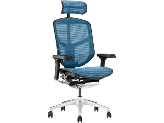 【レビュー投稿で100円OFFクーポン】【メーカー直送】Ergohuman エルゴヒューマン エンジョイ2 ハイタイプ ブルー 389595【代引不可】【お客様組立】肘付き 可動肘タイプ メッシュチェア オフィスチェア オフィス家具 [3]