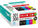 エコリカ キヤノン用 リサイクルインク 5色パック ECI-C301-5P キャノン CANON マルチパック エコリカ リサイクルインクカートリッジ トナー