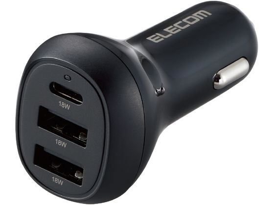 【レビュー投稿で100円OFFクーポン】【お取り寄せ】エレコム 3ポートシガーチャージャー MPA-CCPD06BK スマートフォン関連品 スマホ タブレット関連品