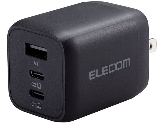 【お取り寄せ】エレコム USB Power Delivery 65W AC充電器(C×2+A×1) 充電器 充電池 スマートフォン 携帯電話 FAX 家電