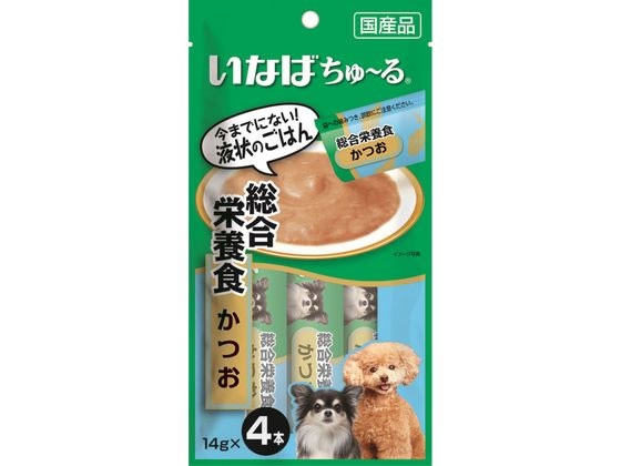 【レビュー投稿で100円OFFクーポン】【お取り寄せ】いなばペットフード ちゅーる 総合栄養食 かつお 14g×4P ウェットフード 犬 ペット ドッグフード