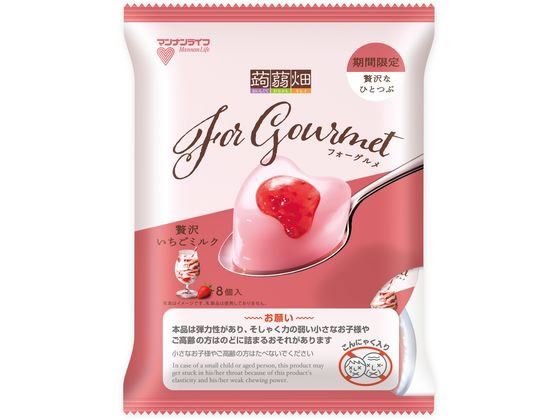 マンナンライフ 蒟蒻畑フォーグルメ贅沢いちごミルク 25g×8個入のサムネイル