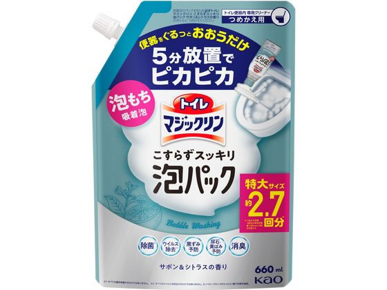 KAO トイレマジックリン こすらずスッキリ泡パック シトラス替え 660mlのサムネイル