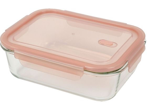 【お取り寄せ】パール金属 耐熱ガラス バルブ付容器長方形1400ml HB-5962 密閉容器 ボウ