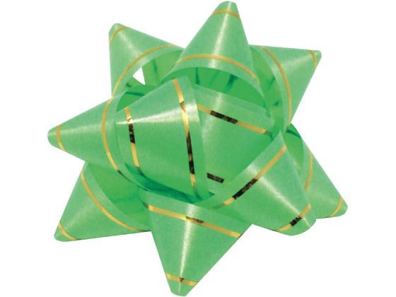 【レビュー投稿で100円OFFクーポン】【お取り寄せ】ササガワ リボンフラワー 大 緑 100個入 38-2531 シール シール台 包装紙 包装 ラッピング