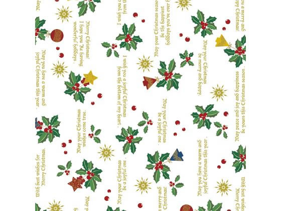 【レビュー投稿で100円OFFクーポン】送料無料 【お取り寄せ】ササガワ 包装紙10枚ロール ホーリーデコ 全判 49-4624 包装紙 包装 ラッピング