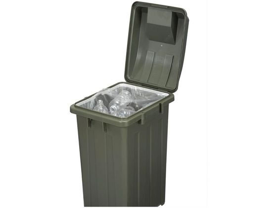 【レビュー投稿で100円OFFクーポン】送料無料 新輝合成 連結ハンドルペール45 カーキグリーン 大型タイプ フタ付 ゴミ箱 ゴミ袋 清掃 [2]