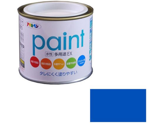 【スーパーSALE限定2,000円クーポン＆11日9:59迄ポイント2倍】 【お取り寄せ】アサヒペン 水性多用途EX 1／5L 青 塗料 塗装 養生 内装 土木 建築資材