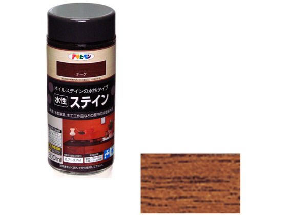 【レビュー投稿で100円OFFクーポン】【お取り寄せ】アサヒペン 水性ステイン 300ml チーク 塗料 塗装 養生 内装 土木 建築資材