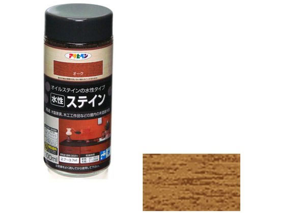 【マラソン限定★2,000円クーポン＆ポイント2倍】【お取り寄せ】アサヒペン 水性ステイン 300ml オーク 塗料 塗装 養生 内装 土木 建築資材