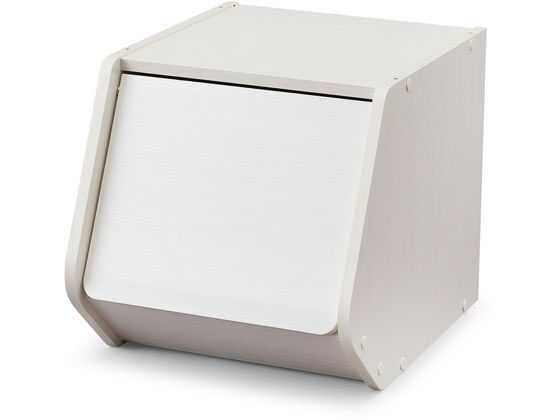 【レビュー投稿で100円OFFクーポン】【お取り寄せ】アイリスオーヤマ スタックボックス 扉付き W300 オフホワイト STB-300D 収納家具 インテリア 収納