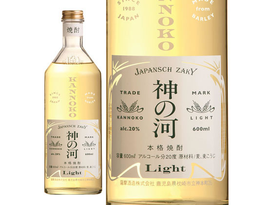 神の河 麦焼酎 【お取り寄せ】鹿児島 薩摩酒造/神の河Light 麦焼酎 20度 600ml