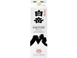 熊本 高橋酒造 白岳 米焼酎 25度 パック 1800ml