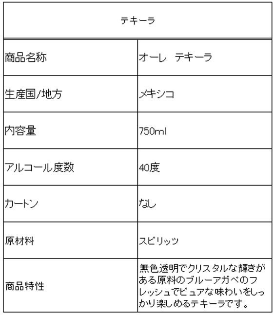 【お取り寄せ】日本リカー/オーレ テキーラ 40度 750ml 2