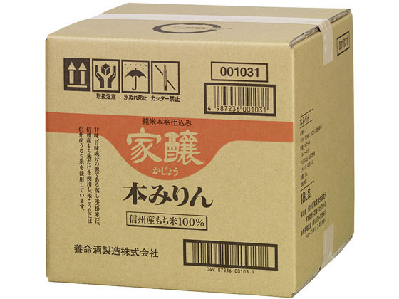 【商品説明】信州産のもち米にこだわり、丁寧に造った昔ながらの本みりんです。【仕様】●内容量：18000ml●生産地：日本●メーカー：養命酒製造【検索用キーワード】養命酒製造　家醸味醂　養命酒製造　家醸味醂　18L　18リットル　18000ml　18000ミリリットル　1本　13．5度　日本　調味料　みりん、料理酒　H16574養命酒のこだわり400年そのまま