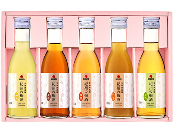 中田食品/紀州の梅酒 あじいろ5本セット 180ml×5