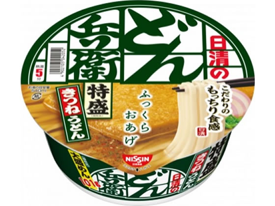 【仕様】もっちりとしたつるみのあるうどんに、鰹ダシに昆布を加えた旨みあるつゆ、大判のふっくらジューシィおあげがおいしい特盛きつねうどん。●内容量（めん量）：131g（100g）●アレルゲン：小麦、乳成分、さば、大豆、ゼラチン、ごま【備考】※メーカーの都合により、パッケージ・仕様等は予告なく変更になる場合がございます。【検索用キーワード】にっしんしょくひん ニッシンショクヒン NISSIN どんべえ ドンベエ どんべい ドンベイ 1個 キツネウドン インスタント食品 インスタントうどん 即席麺 即席メン 即席めん カップ麺 日清のどん兵衛特盛きつねうどん東131g　H18930