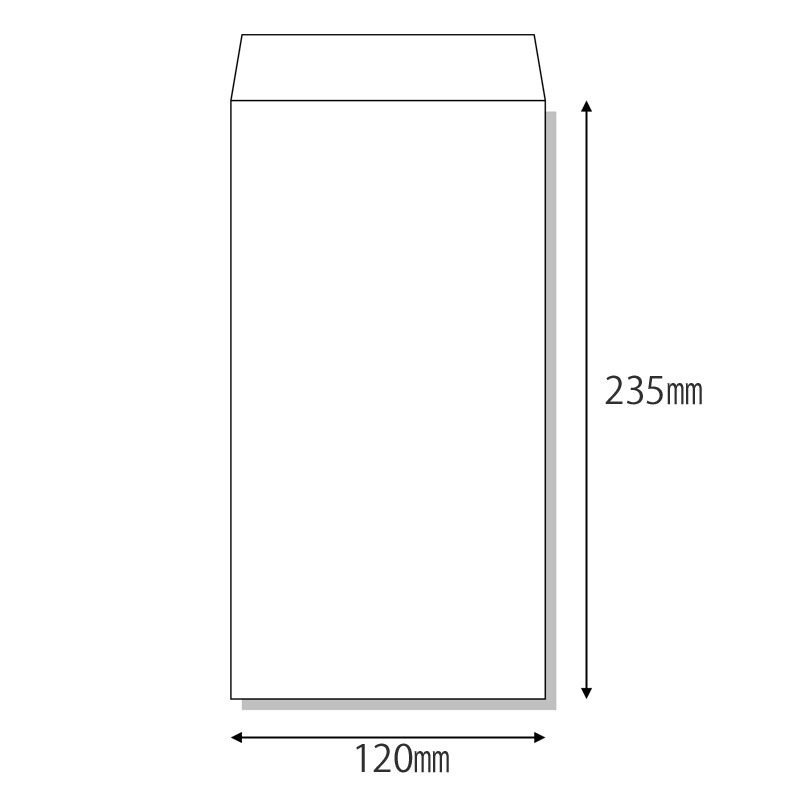 長3封筒 ホワイト封筒 白封筒 紙厚100g【1000枚】長形3号/長3/A4三つ折り/120×235/〒枠付 【業務用】