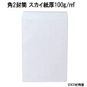 角2封筒 スカイ A4用【1000枚】厚手 紙厚100g角型2号 角2 カラー 送料無料（一部地域を除く）