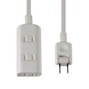 エルパ(ELPA) 扉付タップラン 電源タップ 延長コード 125V 0.5m 3個口 ホワイト WBT-N3005B(W)