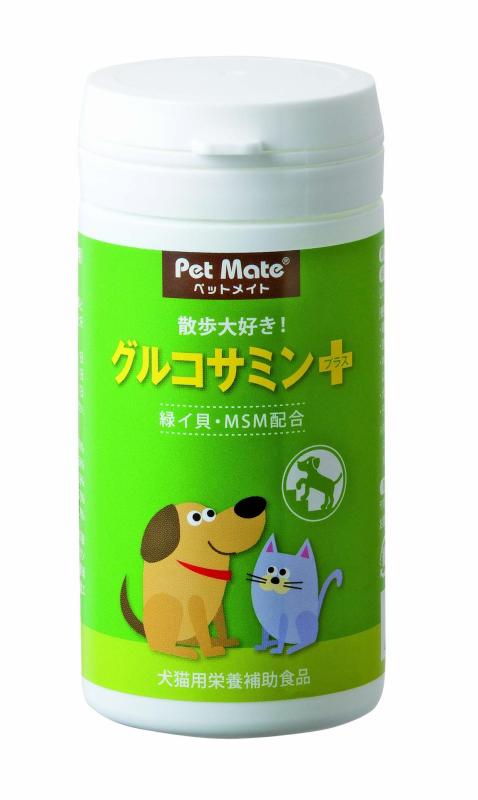 Pet Mate(ペットメイト) グルコサミンプラス 緑イ貝・MSM配合 550mg×60粒