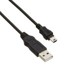 エレコム USBケーブル 【miniB】 USB2.0 (USB A オス to miniB オス) RoHS指令準拠 1m ブラック USB-ECOM510(2)