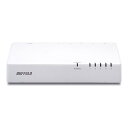 バッファロー BUFFALO 10/100Mbps対応 プラスチック筺体 電源内蔵 5ポート ホワイト スイッチングハブ LSW4-TX-5NP/WHD(2)