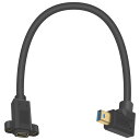 Poyiccot Mini Displayport 延長ケーブル 30cm 短い 90度L型 Mini Displayport to Mini Displayport 延長 アダプタ、8K解像度 Mini DP オスtoメス延長ケーブル ネジ穴付き mD(2)