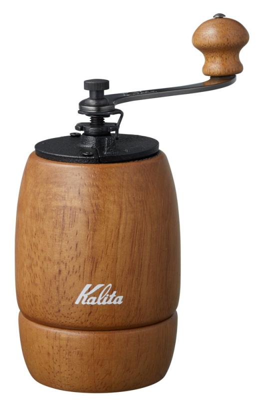 カリタ カリタ(Kalita) コーヒーミル 木製 手挽き 手動 ブラウン KH-9 #42121 アンティーク コーヒーグラインダー 小型 アウトドア キャンプ 挽き目調整可能 フタ付き