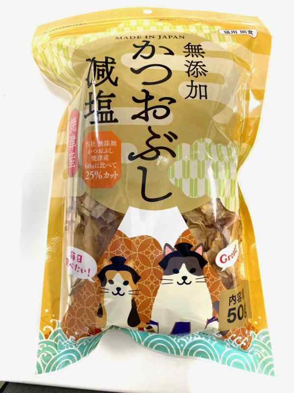 木村海産 猫用おやつ 焼津産 減塩無添加 かつおぶし 50グラム (x 12) (ケース販売)