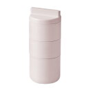 竹中 弁当箱 tutu ツツ 3段ランチボックス 日本製 ライトピンク (上段)160ml×2、(下段)280ml T-36374