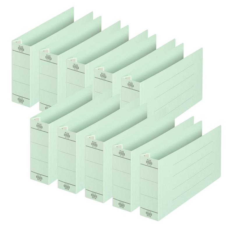 プラス フラットファイル 統一伝票用 厚とじ 500枚とじ ブルー 10冊 76-045 ×10 NO.062SW