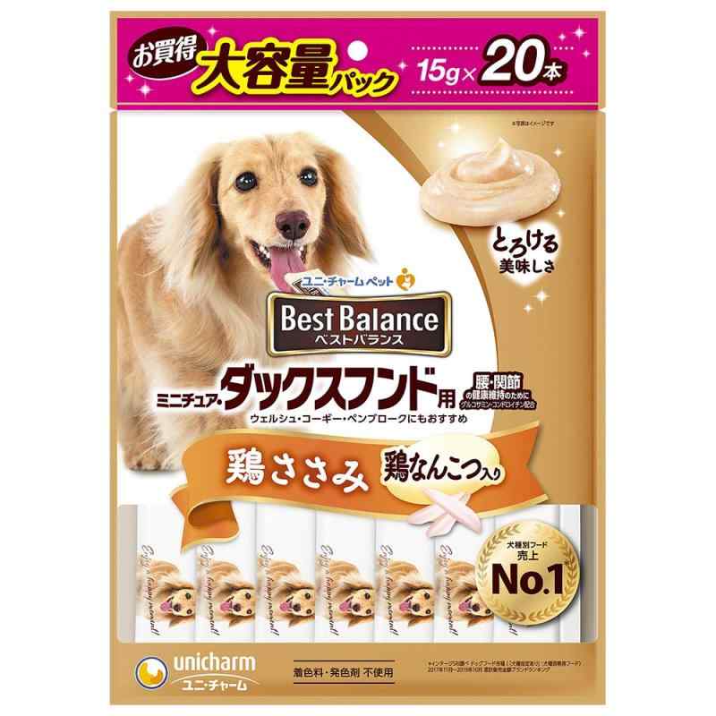 ベストバランス 犬用おやつ おやつ ミニチュア・ダックスフンド用 鶏ささみ 15gx20本 15グラム (x 20)