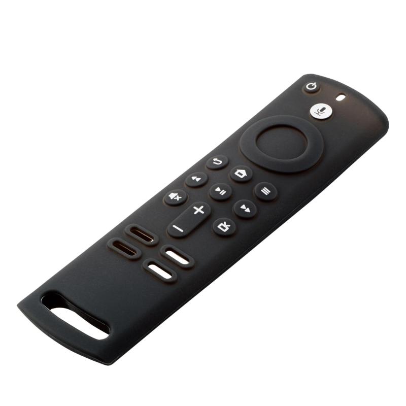 エレコム Fire TV Stick 4K リモコンカバー 傷や汚れ、ホコリから守る 水洗い可能 収納に便利なフック穴付き ブラック AVDWAFTSH3RCBK