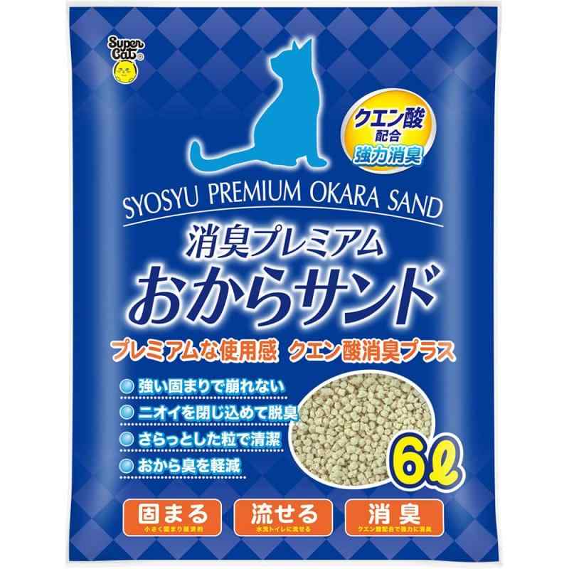 スーパーキャット (Super Cat)消臭プレミアムおからサンド クエン酸プラス 6L